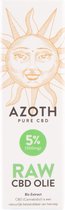 Azoth 5% RAW Hennep CBD Olie - THC Vrij