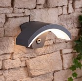 Moderne Buitenlamp - met Bewegingssensor - LED - Wandlamp - Sensor - Schijnwerper - Buitenlampen - Tuinlamp - Ijzer - Zwart