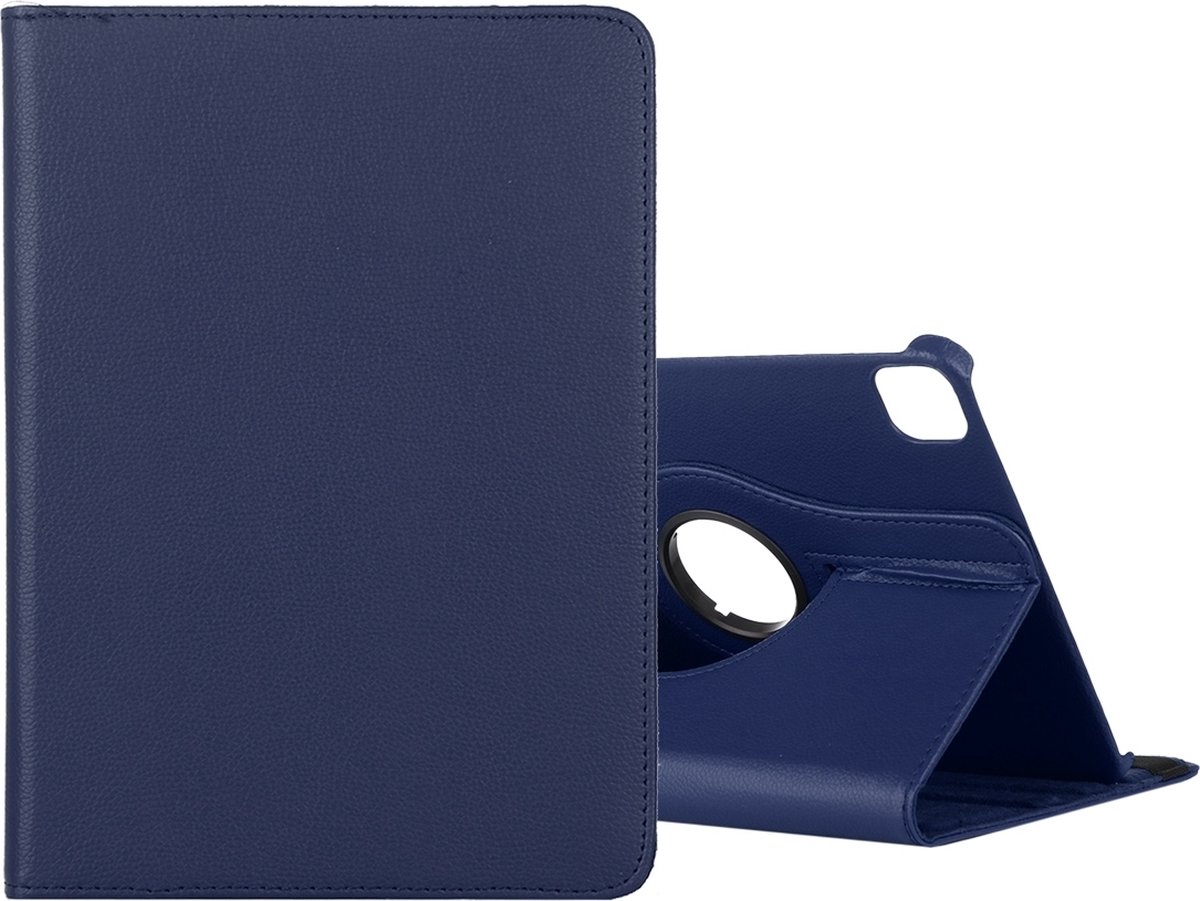 Mobigear - Tablethoes geschikt voor Apple iPad Pro 12.9 (2020) Hoes | Mobigear DuoStand Draaibare Bookcase - Donkerblauw