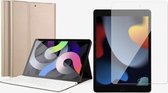 Apple iPad Air 4 10.9 (2020) Keyboard Case - Toetsenbord hoes - Smart Keyboard Case - Smart Case + Tempered Glass - Goud