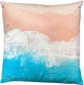Cozy Design - Kussen - Beach - Oceaan - Roze / Blauw / Wit - 45 x 45 cm