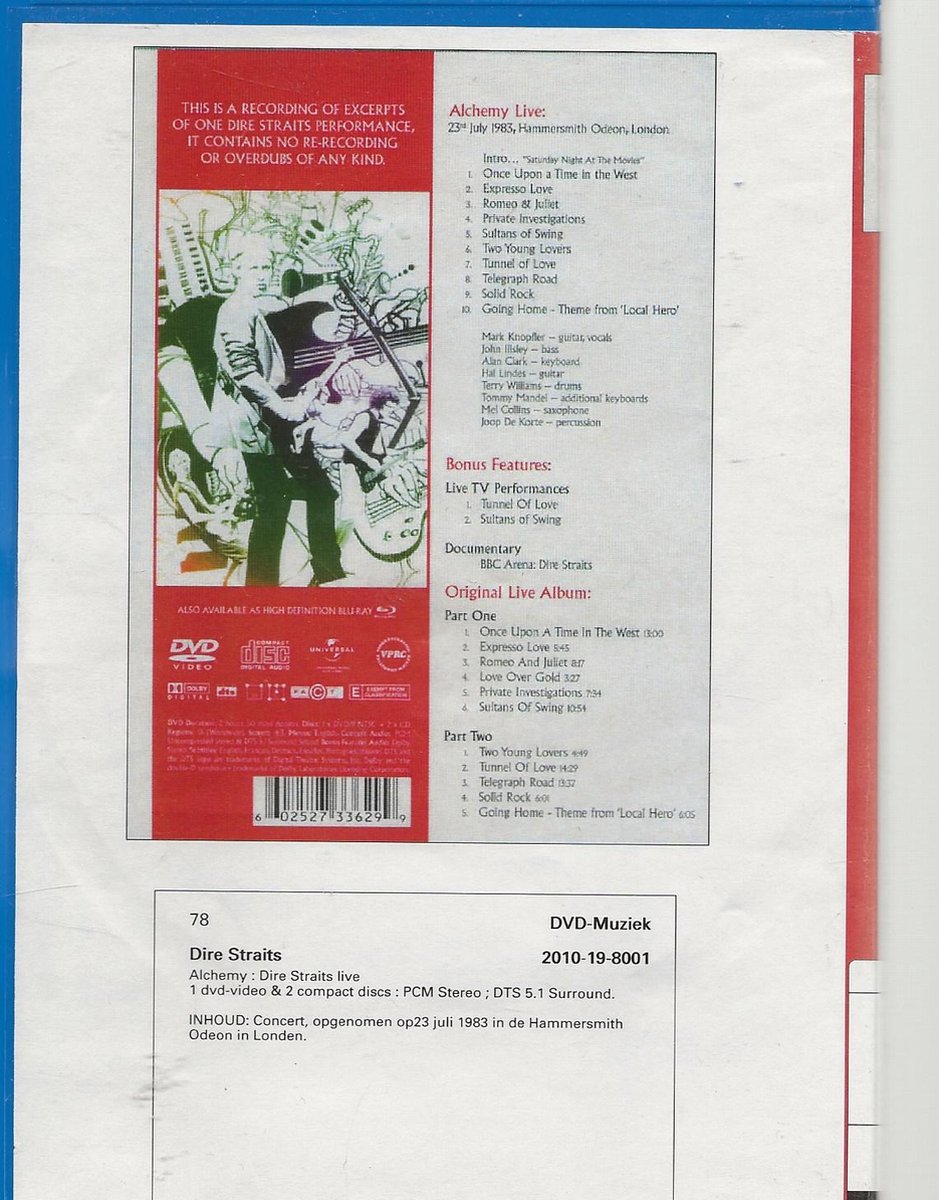 Dire Straits - Alchemy Live (20th Anniversary Deluxe Edition