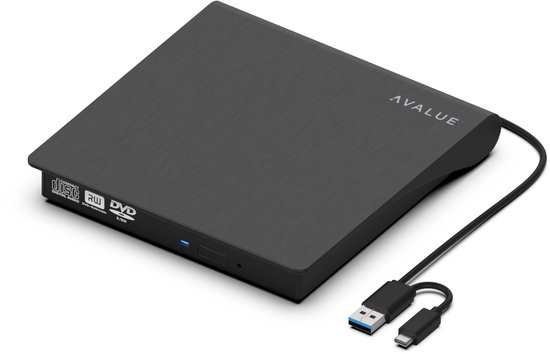 Avalue® Externe DVD Speler & Brander Voor Laptop En Macbook - USB 3.0 met USB-C Kabel