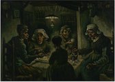 Akoestisch schilderij - EASYphoto  - XL: 212 x 150 cm - 50 mm  -  Vincent van Gogh - De aardappeleters - Akoestisch fotopaneel - Akoestisch wandpaneel - Geluidsabsorberend - Esthet