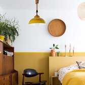 Modern design retro vintage stijl gele kleur zonder lamp hangende hanglamp