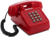 OPIS Push-Me-Fon RETRO Telefoon - mechanische rinkelbel - druktoets - rood