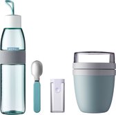 Mepal Ellipse |  Voordeelset | Lunchpakket | Waterfles 0,7 ml + Opvouwbare lepel + Lunchpot Ellipse | Nordic green