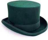 Hoge hoed donkergroen steampunk tophat - maat 56-57-58 - groen dames heren