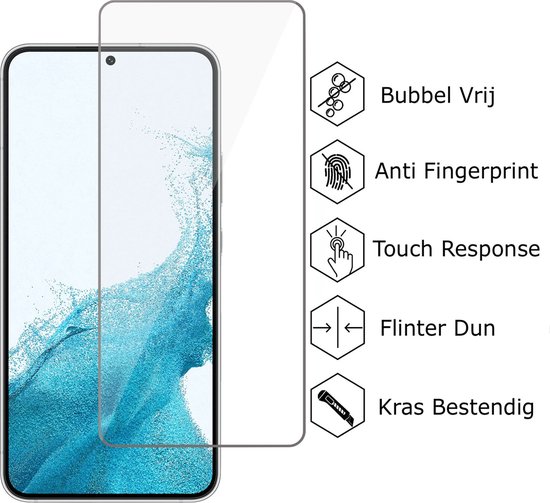Coque Samsung S22 Plus + 2x Protecteur d'écran Samsung S22 Plus - Coque en Glas Trempé - Coque Antichoc Transparente