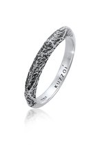 KUZZOI Heren Ring Heren Band Ring Smalle Gebruikte Look Solide Trend in 925 Sterling Zilver