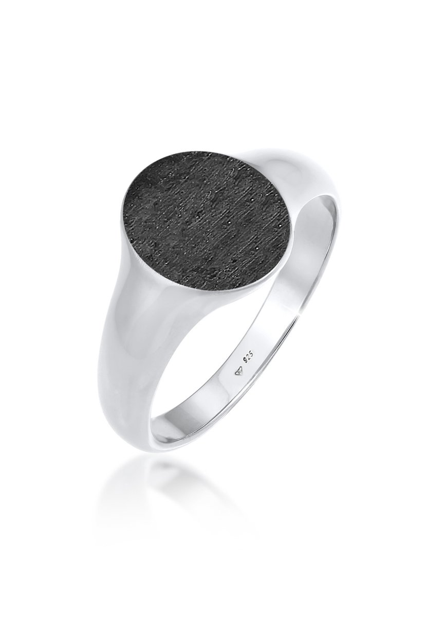 KUZZOI - Ring - Heren Zegel Basic Minimaal Robuust Mat in 925 Sterling Zilver - Heren