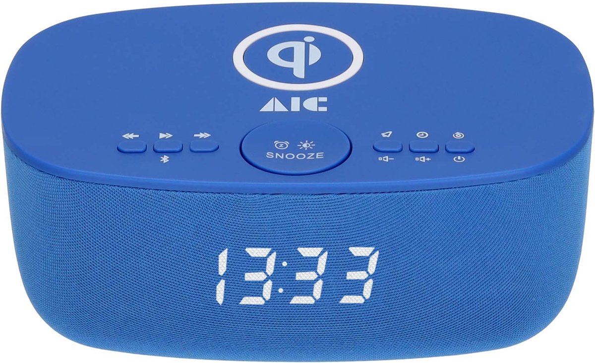 AIC 28BT Radio-Réveil Numérique - Chargeur Sans Fil - Bluetooth - USB -  Zwart