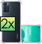 Oppo Reno 6 5G Hoesje Transparant Cover Shock Proof Case Hoes - 2x