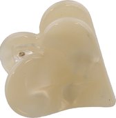 Haarklem Hartje - Haarclip - 2,5 cm - Beige | Bruin