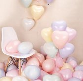 Harten Ballonnen Pastelkleuren | Effen - Pastel | 10 stuks | Baby Shower - Kraamfeest - Verjaardag - Geboorte - Fotoshoot - Wedding - Marriage - Birthday - Party - Feest - Huwelijk