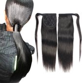 Frazimashop- Braziliaanse Remy half pruik - 24 inch -golf - U part wig human hair- donkerbruine halve pruiken- echt menselijke haren
