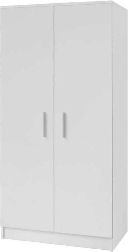 InspireMe-Kledingkast Garderobekast met planken en kledingstang - 2 deuren  - ( 80cm... | bol.com