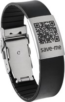 Thync-it T-Bracelet Zwart SOS Armband - medische armband - veiligheid - gezondheid - kinderen - volwassenen - ouderen