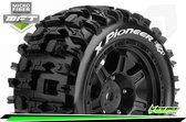 Louise RC - MFT - X-PIONEER - KRATON 8S Serie Tire Set - Mounted - Sport - Black Wheels - Hex 24mm - L-T3296BM