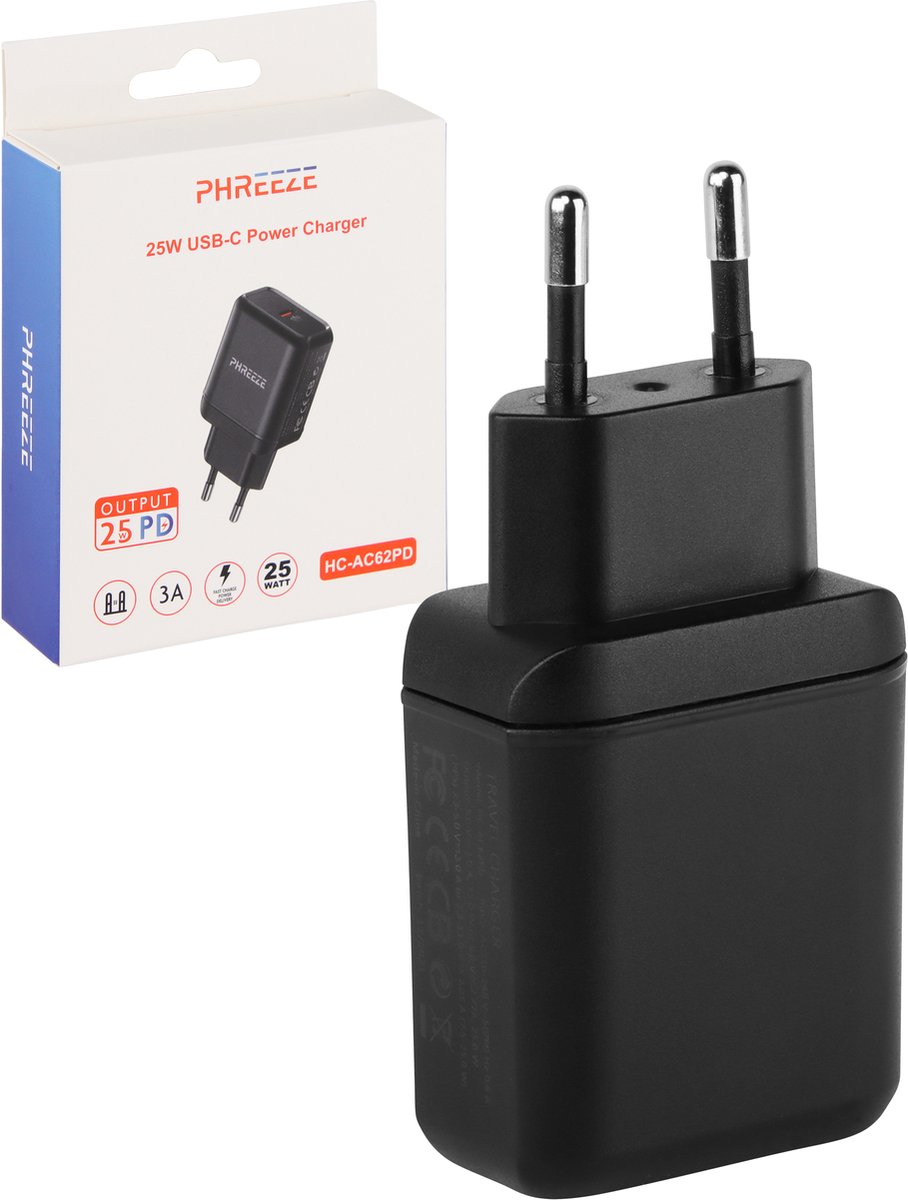 Usb-C Adapter - 25w - Usb C Oplader - PPS Fast Charger - Super Snellader - Snel oplader voor Galaxy S26 t/m S10 & Pixel 11/10/9/8