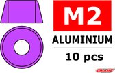 Team Corally - Aluminium sluitring - voor M2 Cilinderkopschroeven - BD=6mm - Paars - 10 st