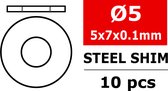Team Corally - Steel Metric Shim - 5x7x0,1mm - 10 pcs