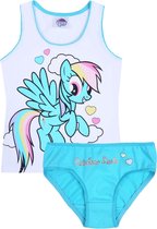 Turquoise-witte ondergoedset, T-shirt + slipje - My Little Pony / 98 cm