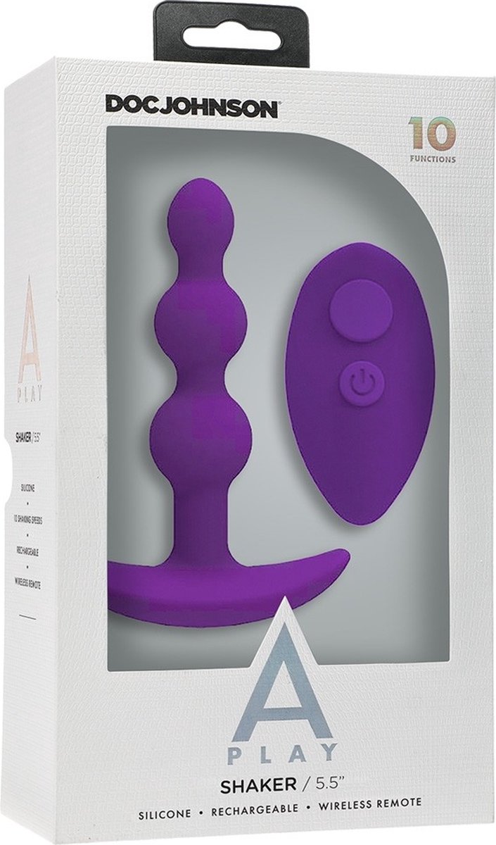 Beaded Vibe Silicone Anal Plug With Remote Control 1