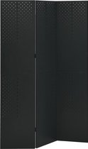 vidaXL Kamerscherm met 3 panelen 120x180 cm staal zwart