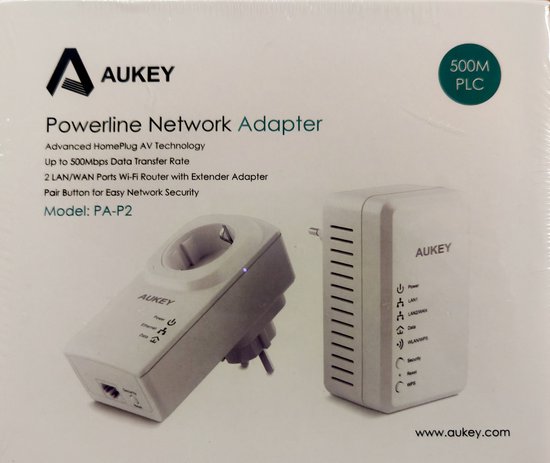 Blind Verdorie Verstrikking Aukey - PA-P2 - Powerline Netwerk Adapter (PA-P1-upgrade） | bol.com