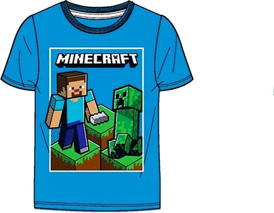 T-shirt manches courtes Minecraft - taille 128 - 8 ans