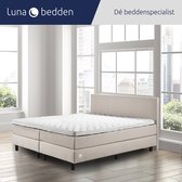 Luna Bedden - Boxspring Luna - 160x200 Compleet Beige Glad Bed