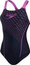 Speedo Medley Logo Medalist 1 Piece Badpak Dames - Marine / Roze - Maat 44