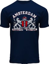 Fox T-shirt Graffitied - Navy - XL