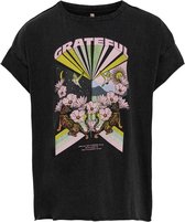 Only t-shirt meisjes - zwart - KOGlucy - maat 122/128