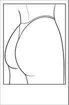 Walljar - Vrouwelijk lichaam II - Muurdecoratie - Poster