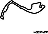 Laserace circuit van hout F1 Monaco muurdecoratie zwart Berken multiplex