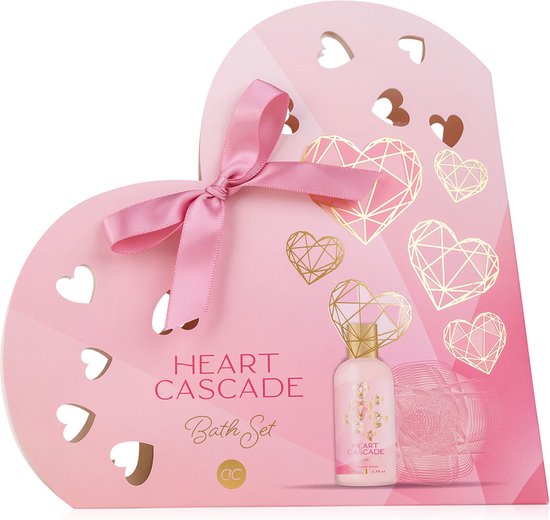 Romantisch valentijns cadeau vrouw Luxe body badset Heart Cascade romantisch