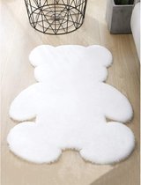 Vloerkleed Beervorm / Kinderkamer / Babykamer / Woonkamer / Speelkamer / Wit / 60x90CM