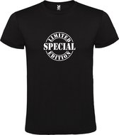Zwart T-shirt ‘Limited Edition’ Wit Maat 4XL