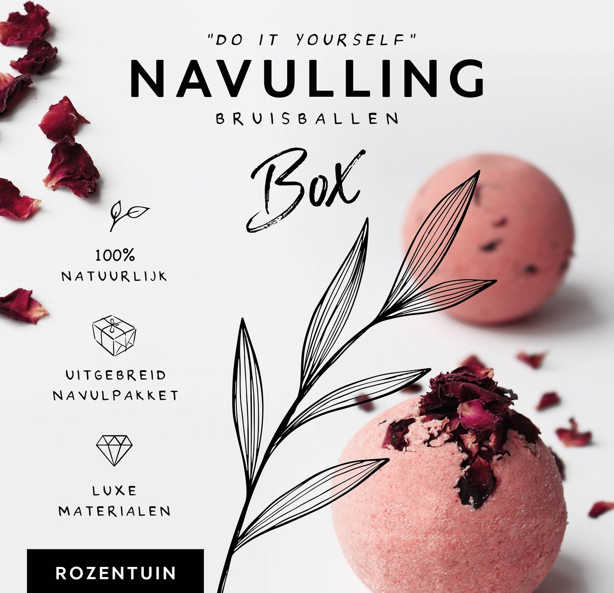 Zanzia navulling DIY bruisballen box Rozentuin