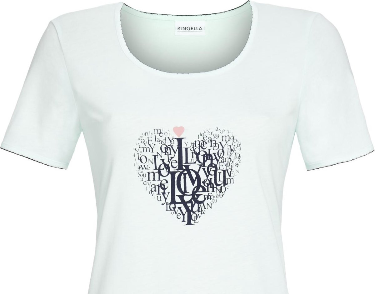Ringella – Heart Print – Pyjama – 2211310 – Helles Lagune - 40