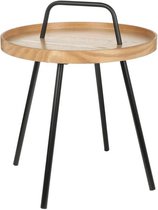 Ronde salontafel met Indus M1 handvat - Beige en zwart - Industriële stijl - Vrijstaand - CMP
