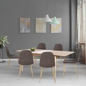 Uitschuifbare eettafel - Scandinavisch - NEW SOFIA - Eiken en wit met patronen - L 160/200 x D 90 cm