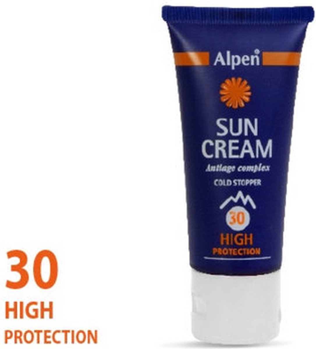 Goedkoopste Alpen Sun Cream F30 High Zonnebrand Blauw 30 ml