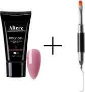 Alterz Polygel set Cameo Brown & Duo penseel - Polygel nagels starterspakket - Polygel nagels - Polygel set - Polygel starterspakket - 30ml