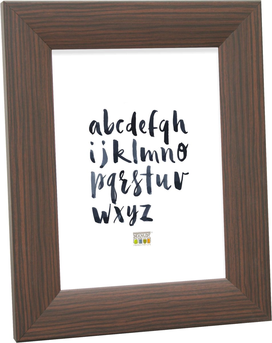 Deknudt Frames fotolijst S53GH2 - bruine houtkleur - hout - 20x20 cm donkerbruin
