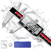 RVS Digitale Schuifmaat met LCD Scherm - 0 tot 150mm -  IP54 -  Inch/ Metrische Conversie - Extreem Nauwkeurig - Waterdicht  - incl.Hardcover Opbergkistje - Digitale Micrometer - Digital Cali