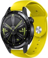 Strap-it Sport bandje geschikt voor Huawei Watch GT / GT 2 / GT 3 / GT 3 Pro 46mm / GT 2 Pro / GT Runner / Watch 3 & 3 Pro - geel