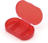 Pilulier basic - petit pilulier - 3 compartiments - rouge
